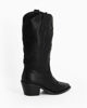 Immagine di ZOE - Stivale texano nero con zip laterale, tacco 6CM