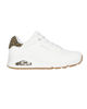 Immagine di SKECHERS - UNO - JUNGLE NITE - Sneakers bianca con patch posteriore leopardata