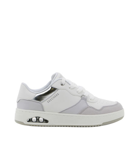 Immagine di SKECHERS - UNO CTL - SUBTLE SHIMMER - Sneakers bianca con applicazioni in pelle scamosciata