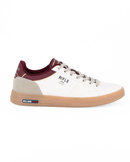 Immagine di RIFLE - Scarpa sneakers bianca da uomo con lacci