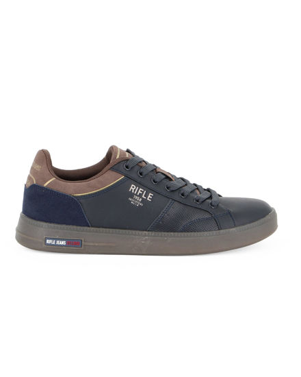 Immagine di RIFLE - Scarpa sneakers blu da uomo con lacci