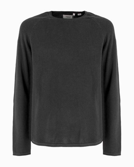 Immagine di PRODUKT - PULLOVER NERO PARICOLLO DA UOMO  TRAMA NIDO D'APE