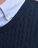 Immagine di JACK&JONES - PULLOVER GIROCOLLO BLU DA UOMO CON CON TRECCINA