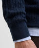 Immagine di JACK&JONES - PULLOVER GIROCOLLO BLU DA UOMO CON CON TRECCINA