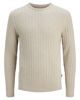 Immagine di JACK&JONES - PULLOVER GIROCOLLO BEIGE DA UOMO CON CON TRECCINA