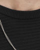 Immagine di JACK&JONES - PULLOVER NERO GIROCOLLO DA UOMO A COSTINE ORIZZONTALI