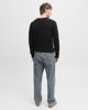 Immagine di JACK&JONES - PULLOVER NERO GIROCOLLO DA UOMO A COSTINE ORIZZONTALI