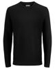 Immagine di JACK&JONES - PULLOVER NERO GIROCOLLO DA UOMO A COSTINE ORIZZONTALI