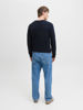 Immagine di JACK&JONES - PULLOVER GIROCOLLO BLU SCURO DA UOMO A COSTINE ORIZZONTALI