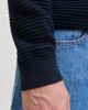 Immagine di JACK&JONES - PULLOVER GIROCOLLO BLU SCURO DA UOMO A COSTINE ORIZZONTALI