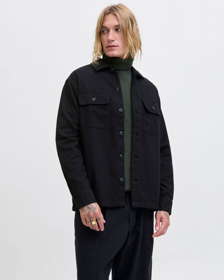 Immagine di JACK&JONES - GIACCA CAMICIA VERDE MILITARE DA UOMO IN FLANELLA