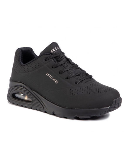Immagine di SKECHERS - UNO - STAND ON AIR - Sneakers nera da donna con tomaia traforata