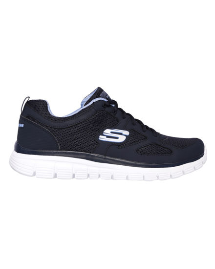 Immagine di SKECHERS - BURNS - AGOURA - Sneakers blu con tomaia in morbida pelle liscia