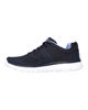 Immagine di SKECHERS - BURNS - AGOURA - Sneakers blu con tomaia in morbida pelle liscia