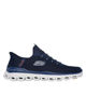 Immagine di SKECHERS - GLIDE - STEP - NOXUS - Sneakers blu con tomaia in mesh a rombi e lacci rotondi elasticizzati fissi
