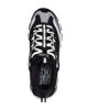 Immagine di SKECHERS - D'LITES - SMOOTH NOSTALIA - Sneakers nera con tomaia in pelle a strati, mesh e maglia con passanti in tessuto resistente