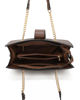 Immagine di ENRICO COVERI - Borsa shopping cuoio loggata con pattina e tasca posteriore, tracolla removibile