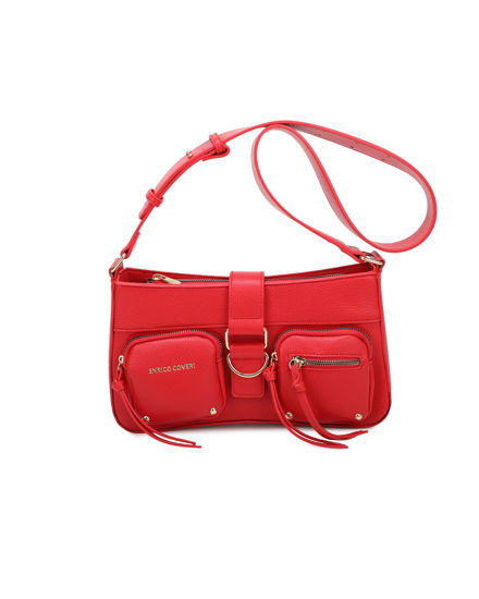 Immagine di ENRICO COVERI - Borsa rossa con pattina e tre tasche frontali
