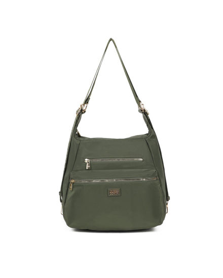 Immagine di ENRICO COVERI - Borsa/zaino verde con due zip frontali orizzontali