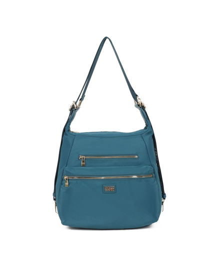 Immagine di ENRICO COVERI - Borsa/zaino blu con due zip frontali orizzontali