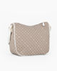 Immagine di CORTINA POLO STYLE - Borsa taupe loggata con tasca frontale e tracolla regolabile