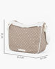 Immagine di CORTINA POLO STYLE - Borsa taupe loggata con tasca frontale e tracolla regolabile