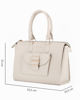 Immagine di CORTINA POLO STYLE - Borsa due manici beige con tasca frontale con doppia fibbia sulla patta, tracolla removibile