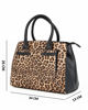 Immagine di NARDINI - Borsa due manici leopardata con tasca frontale e dettaglio morsetto, tracolla removibile