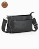 Immagine di NARDINI - Borsa nera due scomparti zip e tasca frontale con zip VERA PELLE - MADE IN ITALY