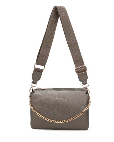 Immagine di ENRICO COVERI - Tracolla gun con tre scomparti principali e catenina removibile