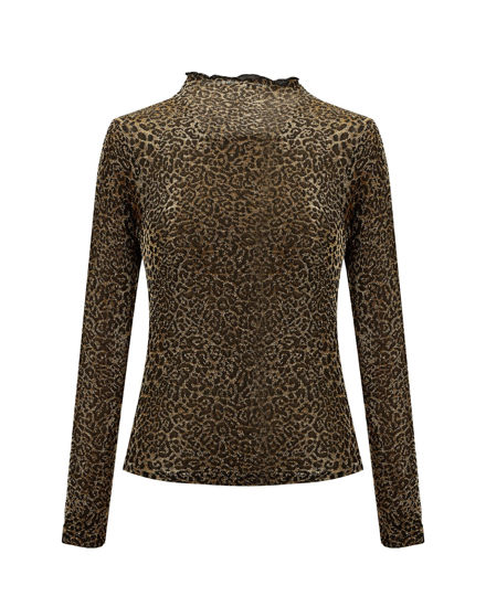 Immagine di BACHATA - Maglia manica lunga maculata laminata dorato