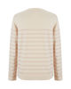Immagine di BACHATA - Maglia manica lunga avorio a righe beige con scritta Amour
