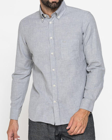 Immagine di CARRERA - CAMICIA UOMO IN FLANELLA GRIGIA TINTA UNITA