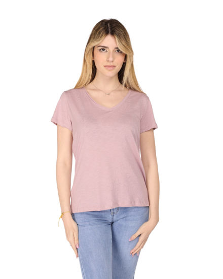 Immagine di TATOO - Tshirt rosa da donna scollo a V