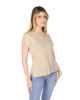 Immagine di TATOO - Tshirt beige da donna scollo a V