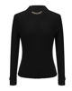 Immagine di BACHATA - Maglia nera da donna a manica lunga con collo alto