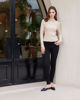 Immagine di BACHATA - Maglia beige da donna a manica lunga con collo alto