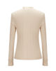 Immagine di BACHATA - Maglia beige da donna a manica lunga con collo alto