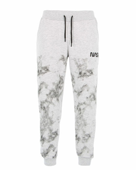 Immagine di NASA - PANTALONE FELPA GRIGIO MELANGE DA UOMO CON POLSINO