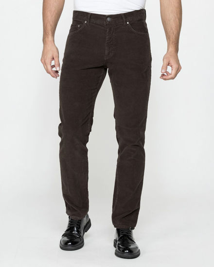 Immagine di CARRERA - PANTALONE MARRONE 5TASCHE IN VELLUTO 1000 RIGHE STRETCH