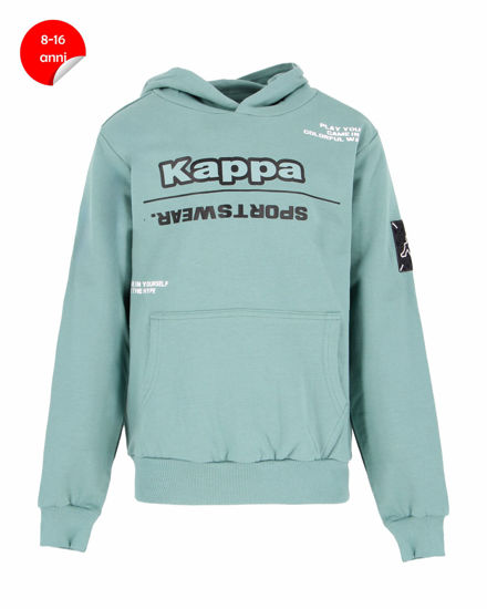 Immagine di KAPPA - FELPA VERDE DA BAMBINO CON CAPPUCCIO
