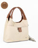Immagine di DIVAS - Borsa sacca beige in VERA PELLE con tasca frontale, tracolla removibile - MADE IN ITALY