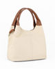 Immagine di DIVAS - Borsa sacca beige in VERA PELLE con tasca frontale, tracolla removibile - MADE IN ITALY