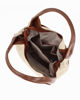 Immagine di DIVAS - Borsa sacca beige in VERA PELLE con tasca frontale, tracolla removibile - MADE IN ITALY