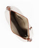 Immagine di DIVAS - Borsa beige in VERA PELLE con tasca frontale e tracolla nastro - MADE IN ITALY