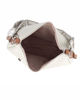 Immagine di DIVAS - Borsa beige in VERA PELLE con tasca frontale e tracolla nastro - MADE IN ITALY