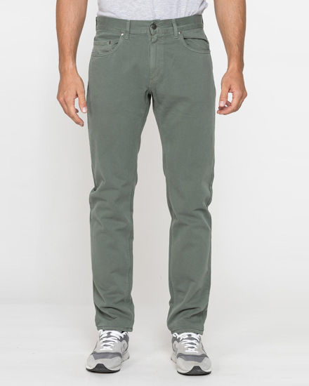 Immagine di CARRERA - PANTALONE VERDE 5 TASCHE  SMERIGLIATO IN PESANTE GABARDINA DI COTONE