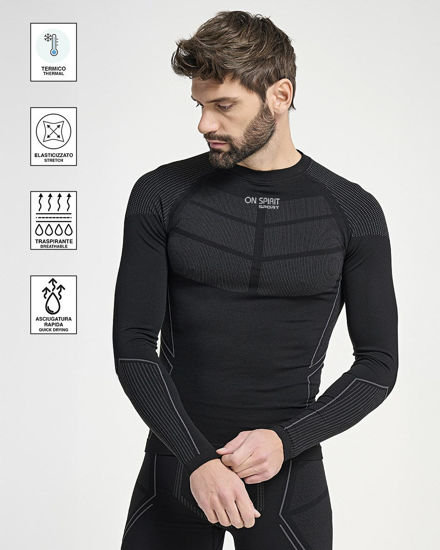 Immagine di T-SHIRT ML INTIMO TERMICO ORFEO BLACK