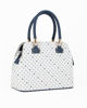 Immagine di CORTINA POLO STYLE - Bauletto due manici bianco/blu loggato con tre scomparti principali, tracolla removibile