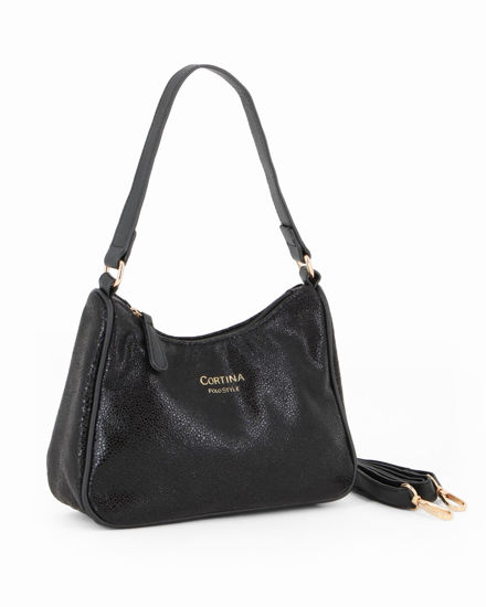 Immagine di CORTINA POLO STYLE - Minibag nera con tracolla removibile